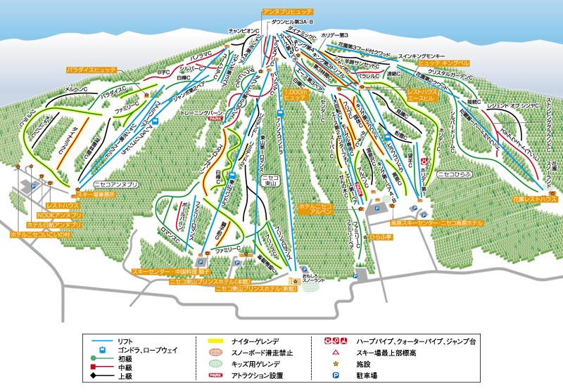 留壽都雪場地圖