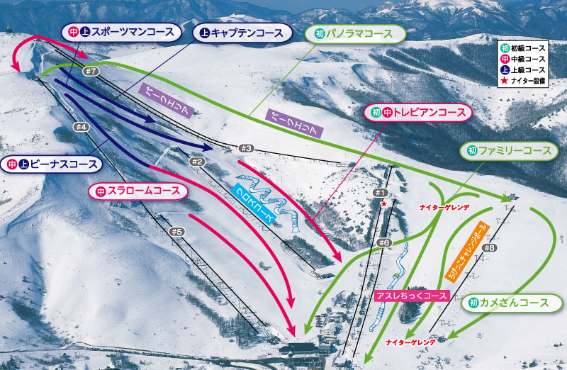 車山高原雪場地圖