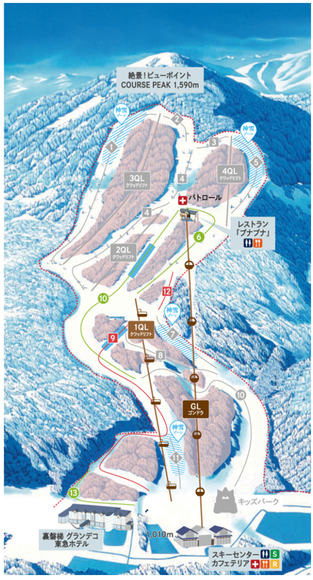 Grand Deco雪場地圖